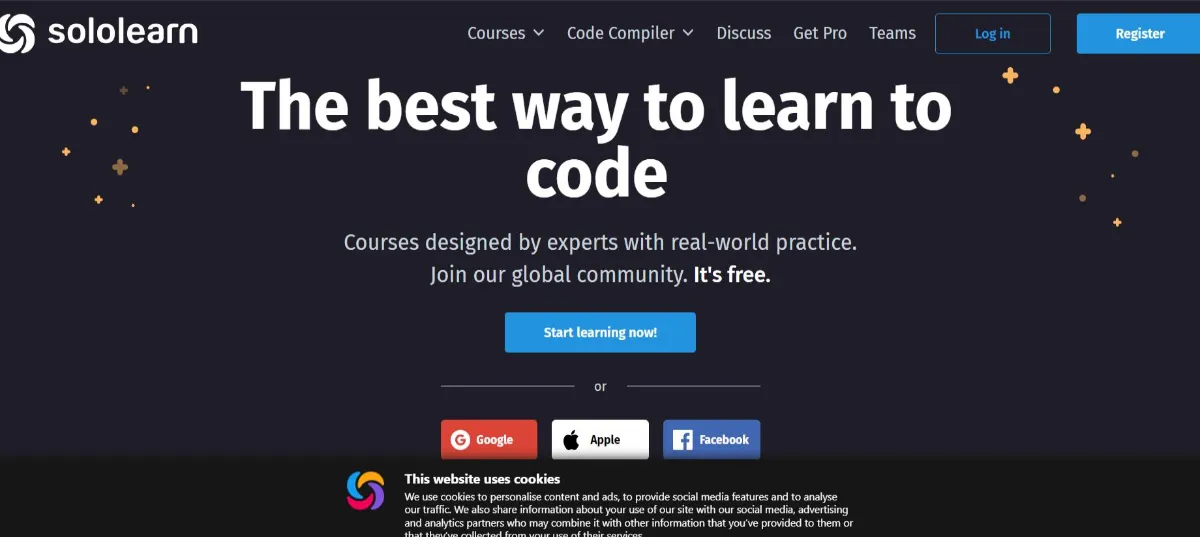 عکس صفحه اول سایت CareerFoundry